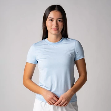 Joola Club női rövid ujjú sportpóló pickleballhoz – technikai légáteresztő felső elölnézet