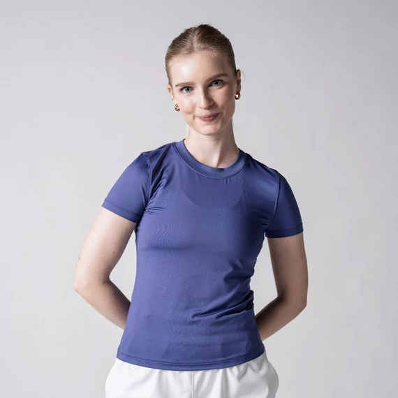 Joola Club női rövid ujjú sportpóló pickleballhoz – technikai légáteresztő felső elölnézet